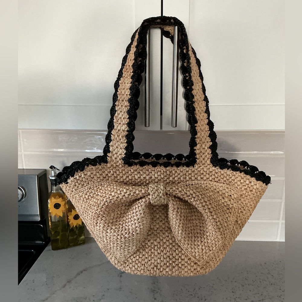 Kate Spade x Target Natural Raffia Bow tote Bag